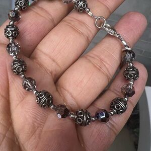 925 Sterling Silver Beaded Bracelet
